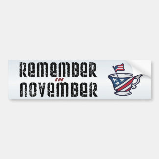 Minns i det patriotiska November Teapartyet Bildekal