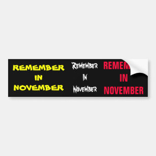 Minns i November Bildekal