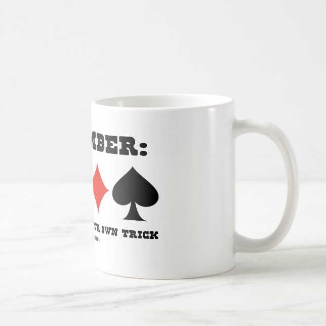 Minns: Inte gör trumf ditt egna trick Kaffemugg (Höger)