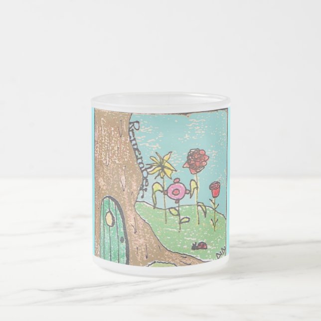 Minns mig älskar dig, mug. frostad glasmugg (Center)