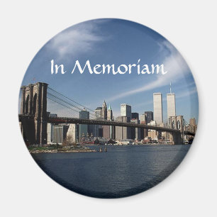 Minns när ~ i Memoriam ~-tvillingbröder WTC NYC Magnet