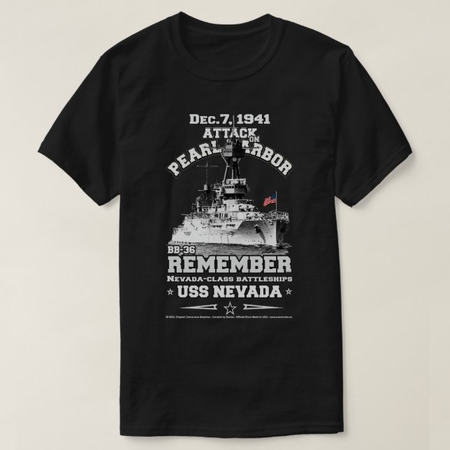 MINNS NEVADA B36 Battleshöftveteraner T Shirt (Design framsida)