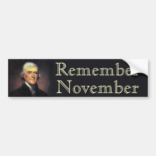Minns November Thomas Jefferson Bildekal