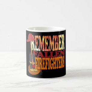 MINNS stupade brandmän Kaffemugg