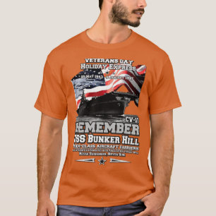 MINNS USS Bunker Backe CV17 T Shirt