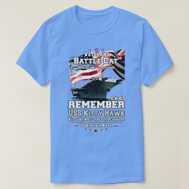 MINNS USS Kattunge Hawk Veterans T Shirt (Design framsida)
