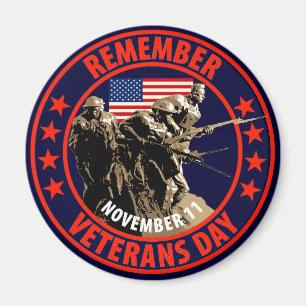 Minns veterandagen magnet