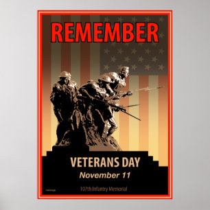 Minns veterandagen poster
