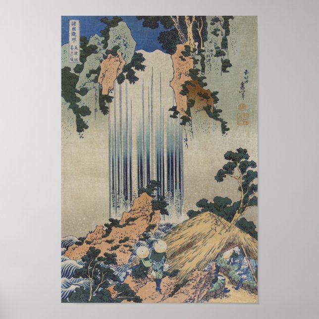 Mino No Kuni Yoro No Taki - Hokusai Poster (Framsidan)