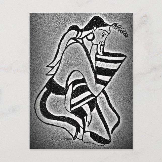 Minoan Woman in Think Vykort (Framsida)