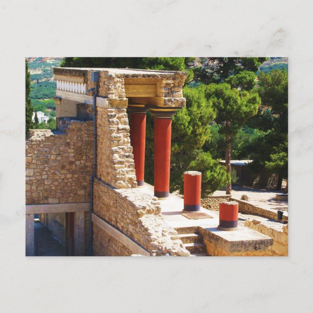 Minoanpalatset i Knossos bild Vykort (Framsida)