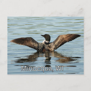 Minocqua, WI-vykort souvenir Vykort
