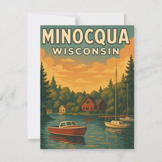 Minocqua Wisconsin-vykort Vykort