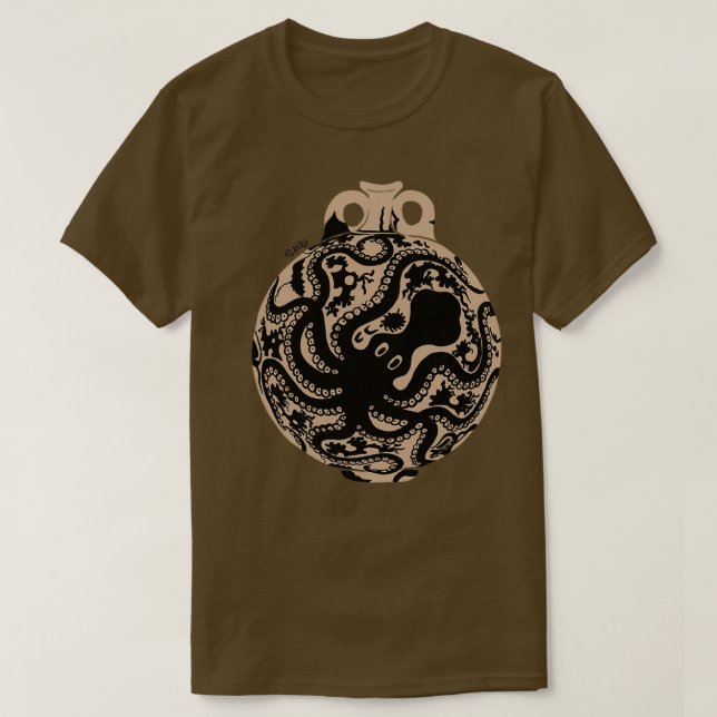 Minoisk bläckfisk t shirt (Design framsida)