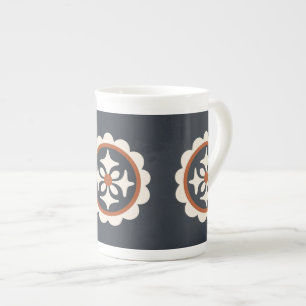 Minoisk design benporslin mugg