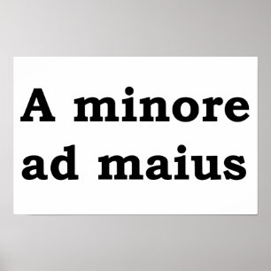 Minore ad maius poster