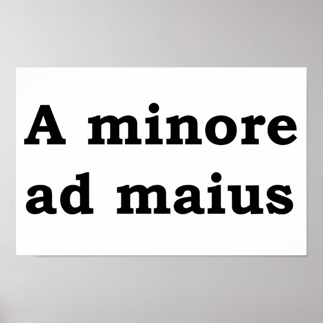 Minore ad maius poster (Framsidan)