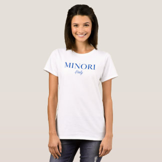 Minori Italien-Elegant Blå Text T Shirt
