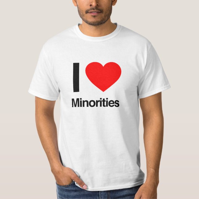 minoriteterna i kärlek t-shirt (Framsida)