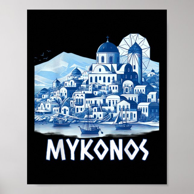 Minosön Grekland Grekiskt Minne Sommarlov Poster (Framsidan)