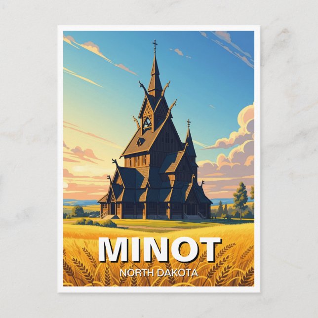 Minot Park North Dakota Vykort (Framsida)