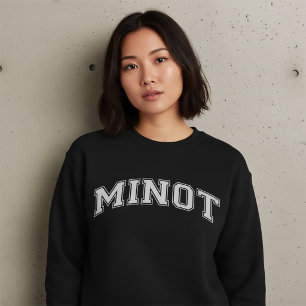 MINOT Universitetstilvant Tröja Amerika College Lång Ärmad Tröja