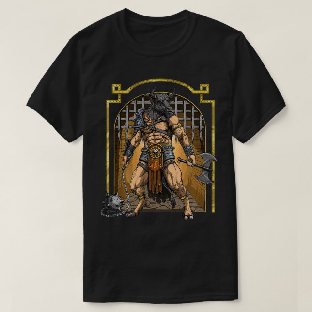 Minotaur Ancient Greek Mythology Bull Mythical Cre T Shirt (Design framsida)