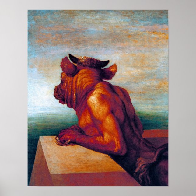 Minotaur av George Frederick Watts Poster (Framsidan)