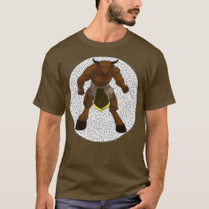Minotaur framför en Maze T Shirt