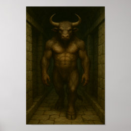 Minotaur i Maze-The Labyrinths legend Poster