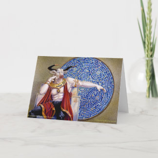 Minotaur med Mosaic Card Kort