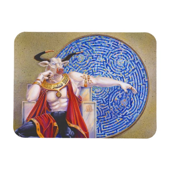Minotaur med Mosaic Magnet (Horisontell)