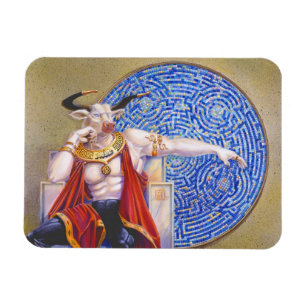 Minotaur med mosaiken magnet