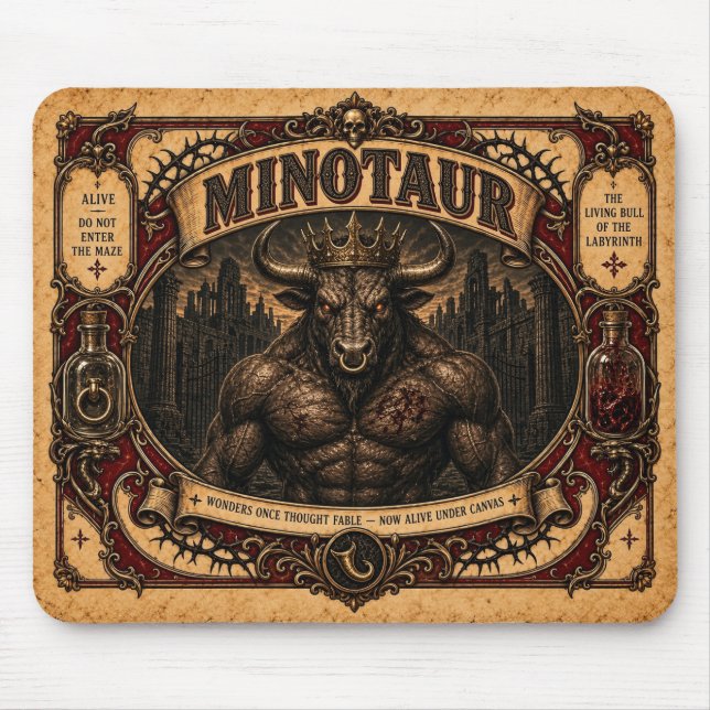 Minotaur, Vintage cirkusmonster Musmatta (Framsidan)