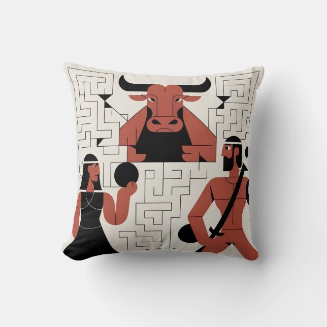 Minotaur's labyrint Cushion Kudde (Framsida)