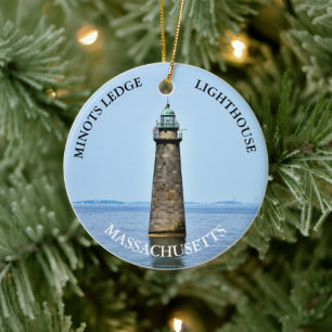 Minots Ledge fyr Massachusetts Ornament
