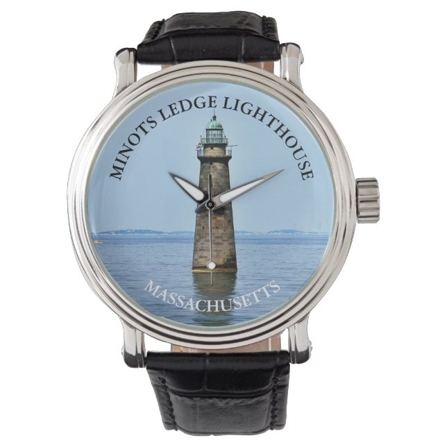 Minots Ledge Lighthouse Massachusetts eWatch Watch Armbandsur (Framsida)