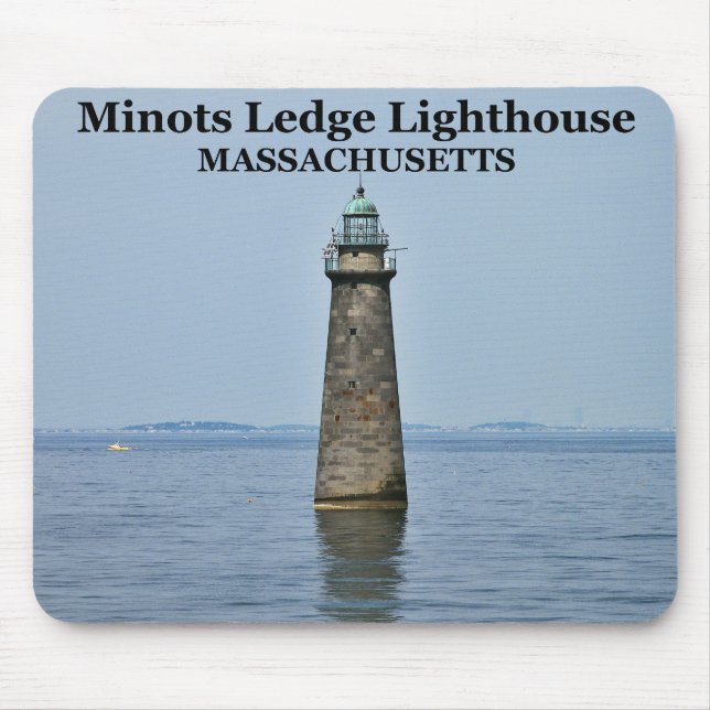 Minots Ledge Lighthouse, Massachusetts Mousepad Musmatta (Framsidan)