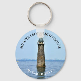 Minots Ledge Lighthouse Massachusetts Nyckelring