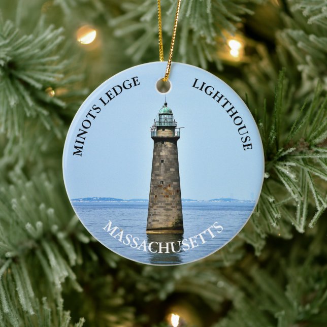 Minots Ledge Lighthouse Massachusetts Ornament (Träd)