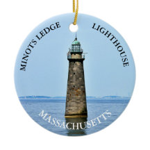 Minots Ledge Lighthouse Massachusetts Ornament