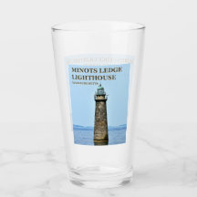 Minots Ledge Lighthouse, Massachusetts Pint Glass