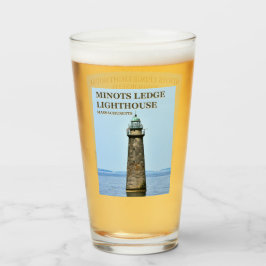 Minots Ledge Lighthouse, Massachusetts Pintglas Glaskopp