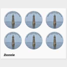 Minots Ledge Lighthouse Massachusetts Stickers Runt Klistermärke