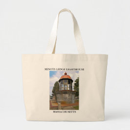 Minots Ledge Lighthouse Massachusetts Tote Bag Jumbo Tygkasse
