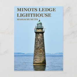 Minots Ledge Lighthouse, Massachusetts vykort