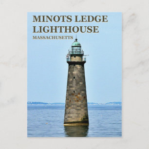 Minots Ledge Lighthouse, Massachusetts vykort