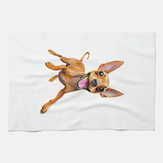 Minpin miniature pinscher min pin mom dog dad pup kökshandduk