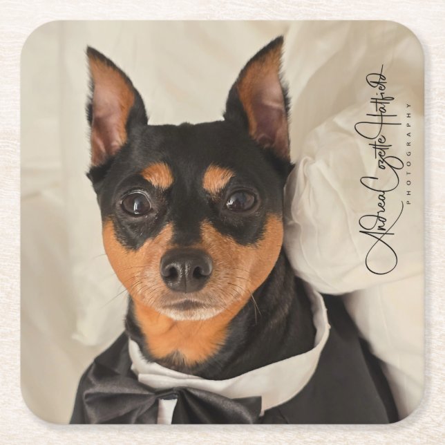 MinPin Tux Underlägg Papper Kvadrat (Framsidan)