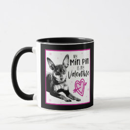 MinPin Valentine Day Mugg - Hund Valentine